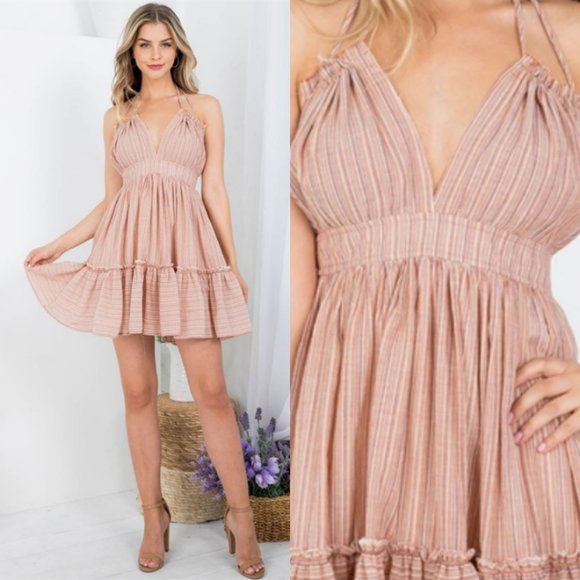 36352 Striped Ruffle Hem Dress - Picture 3 of 3